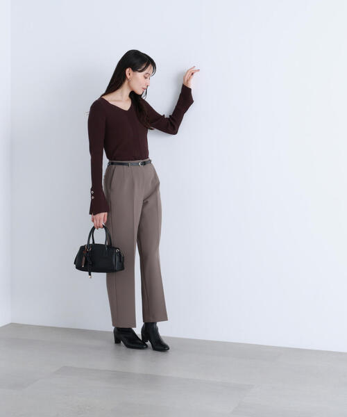 セール】◇＜骨格ストレート＞ベルト付スリムストレートパンツ（その他