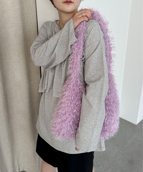 PILIT（ピリット）の「マルチway　ビスチェSETプルオーバー（Tシャツ/カットソー・レディース・チャコールグレー/杢グレー/サックスブルー・MEDIUM）」の19枚目の写真