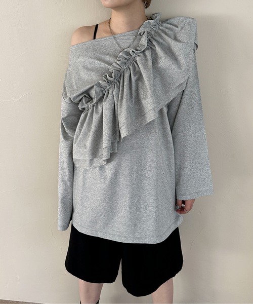 PILIT（ピリット）の「マルチway　ビスチェSETプルオーバー（Tシャツ/カットソー・レディース・チャコールグレー/杢グレー/サックスブルー・MEDIUM）」の20枚目の写真