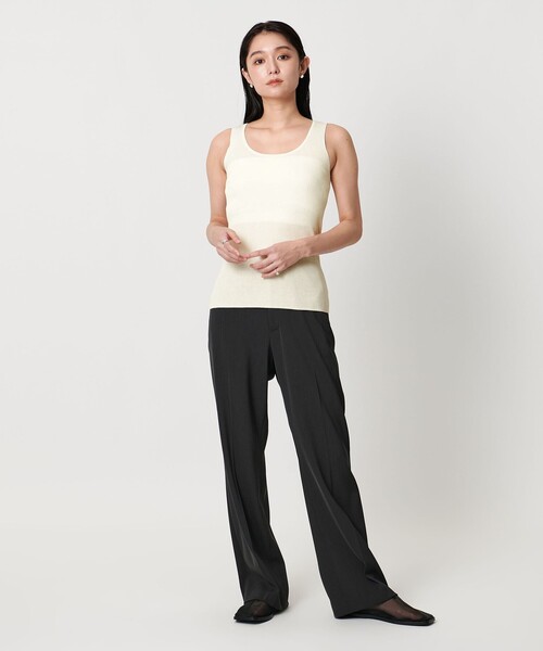MARW UNITED ARROWS（マルゥ ユナイテッドアローズ）の「＜MARW UNITED ARROWS＞ニット タンクトップ（タンクトップ・レディース・オフホワイト/ブラック・FREE）」の4枚目の写真