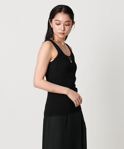 MARW UNITED ARROWS（マルゥ ユナイテッドアローズ）の「＜MARW UNITED ARROWS＞ニット タンクトップ（タンクトップ・レディース・オフホワイト/ブラック・FREE）」の5枚目の写真