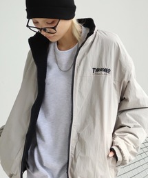 THRASHER | 【THRASHER/スラッシャー】リバーシブル スタンドネックナイロン ボアブルゾン(ブルゾン)