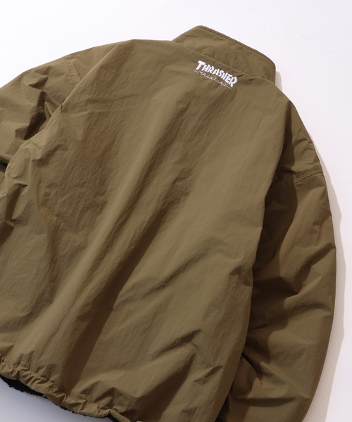 THRASHER（スラッシャー）の「【THRASHER/スラッシャー】リバーシブル スタンドネックナイロン ボアブルゾン（ブルゾン・メンズ・ライトグレー/ブラック/カーキ・M/L/XL）」の14枚目の写真