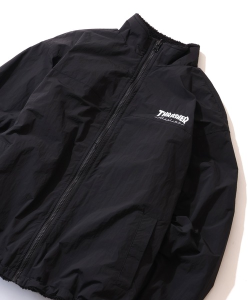 THRASHER（スラッシャー）の「【THRASHER/スラッシャー】リバーシブル スタンドネックナイロン ボアブルゾン（ブルゾン・メンズ・ライトグレー/ブラック/カーキ・M/L/XL）」の8枚目の写真