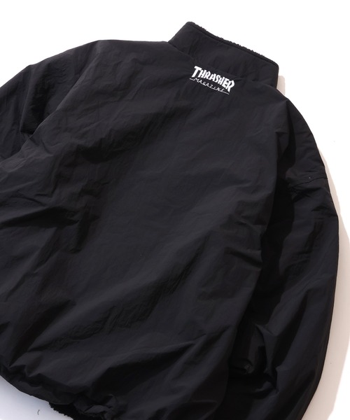 THRASHER（スラッシャー）の「【THRASHER/スラッシャー】リバーシブル スタンドネックナイロン ボアブルゾン（ブルゾン・メンズ・ライトグレー/ブラック/カーキ・M/L/XL）」の9枚目の写真