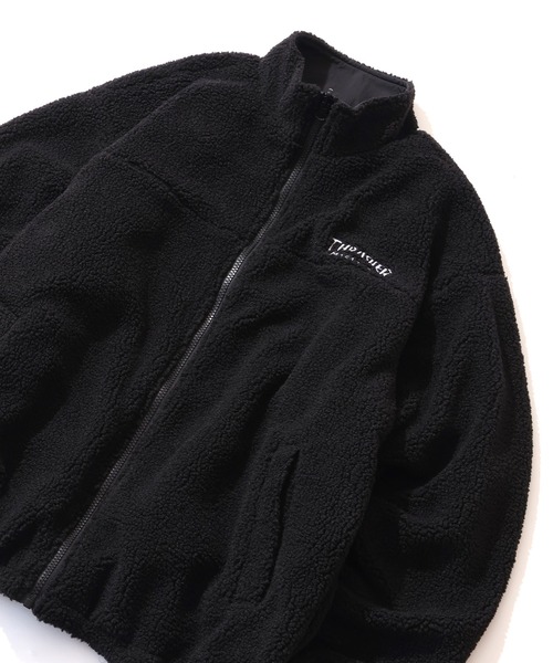 THRASHER（スラッシャー）の「【THRASHER/スラッシャー】リバーシブル スタンドネックナイロン ボアブルゾン（ブルゾン・メンズ・ライトグレー/ブラック/カーキ・M/L/XL）」の10枚目の写真