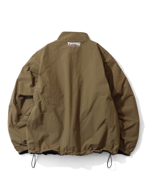 THRASHER（スラッシャー）の「【THRASHER/スラッシャー】リバーシブル スタンドネックナイロン ボアブルゾン（ブルゾン・メンズ・ライトグレー/ブラック/カーキ・M/L/XL）」の7枚目の写真