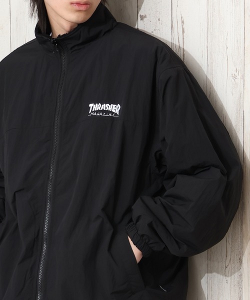 THRASHER（スラッシャー）の「【THRASHER/スラッシャー】リバーシブル スタンドネックナイロン ボアブルゾン（ブルゾン・メンズ・ライトグレー/ブラック/カーキ・M/L/XL）」の21枚目の写真