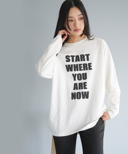 mili an deni(ミリアンデニ)の「ビッグロゴロンT(Tシャツ/カットソー・レディース・ブラック/オフホワイト/チャコールグレー・M/L)」の18枚目の写真