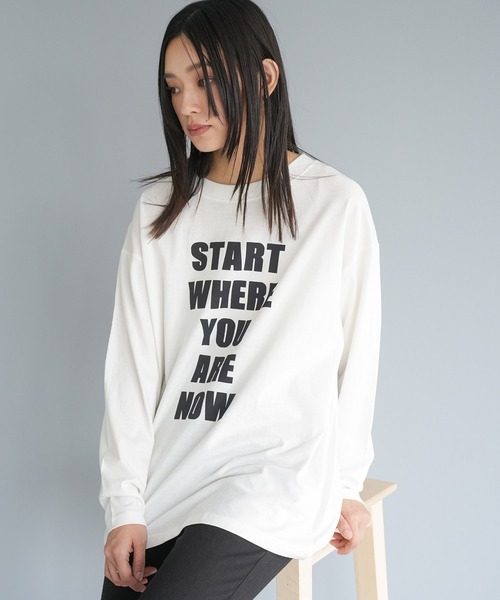 mili an deni(ミリアンデニ)の「ビッグロゴロンT(Tシャツ/カットソー・レディース・ブラック/オフホワイト/チャコールグレー・M/L)」の19枚目の写真