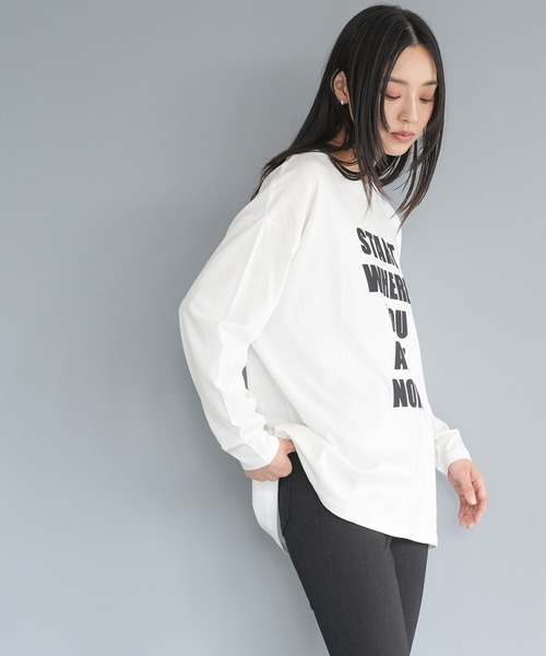 mili an deni(ミリアンデニ)の「ビッグロゴロンT(Tシャツ/カットソー・レディース・ブラック/オフホワイト/チャコールグレー・M/L)」の20枚目の写真