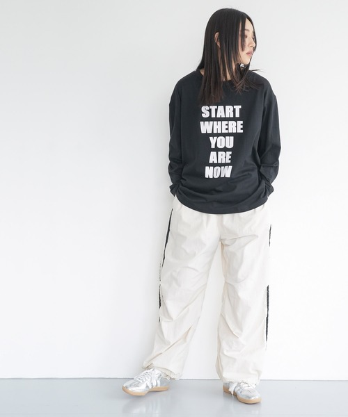 mili an deni(ミリアンデニ)の「ビッグロゴロンT(Tシャツ/カットソー・レディース・ブラック/オフホワイト/チャコールグレー・M/L)」の16枚目の写真