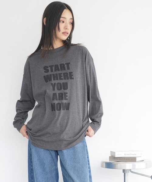 mili an deni(ミリアンデニ)の「ビッグロゴロンT(Tシャツ/カットソー・レディース・ブラック/オフホワイト/チャコールグレー・M/L)」の17枚目の写真