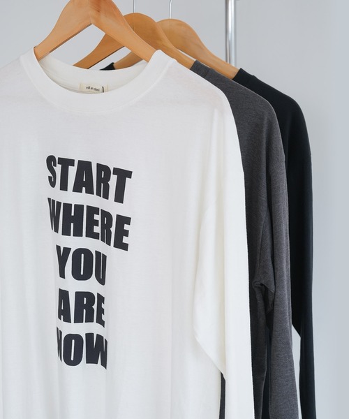 mili an deni(ミリアンデニ)の「ビッグロゴロンT(Tシャツ/カットソー・レディース・ブラック/オフホワイト/チャコールグレー・M/L)」の8枚目の写真