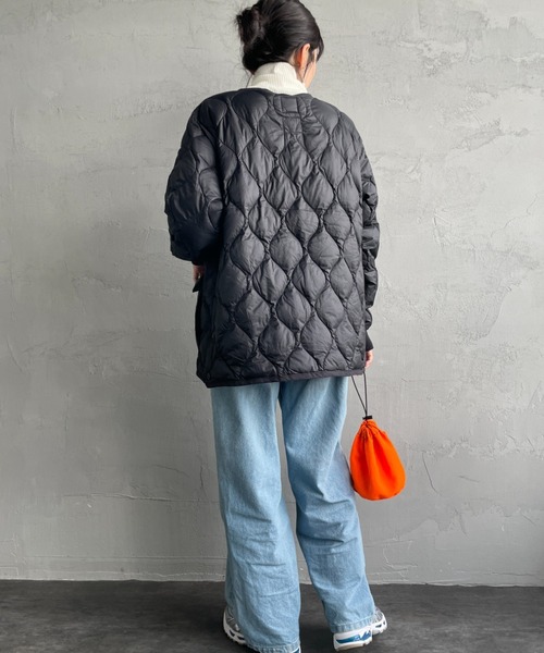 TAION（タイオン）の「[TAION/タイオン] MILITARY ソフトシェル オーバーサイズクルーネックダウンジャケット（ダウンジャケット/コート・レディース・ブラック/オリーブ/オフホワイト・XL/L/M）」の16枚目の写真