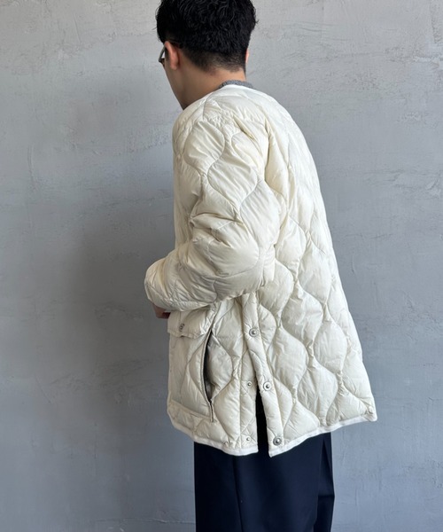 TAION（タイオン）の「[TAION/タイオン] MILITARY ソフトシェル オーバーサイズクルーネックダウンジャケット（ダウンジャケット/コート・レディース・ブラック/オリーブ/オフホワイト・XL/L/M）」の5枚目の写真