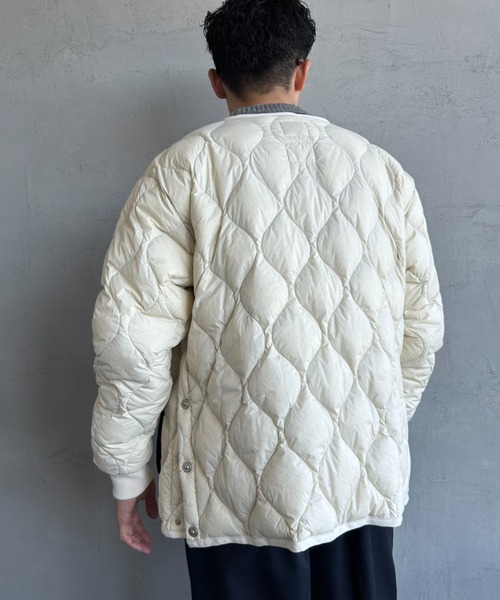 TAION（タイオン）の「[TAION/タイオン] MILITARY ソフトシェル オーバーサイズクルーネックダウンジャケット（ダウンジャケット/コート・レディース・ブラック/オリーブ/オフホワイト・XL/L/M）」の6枚目の写真