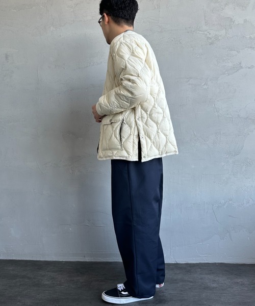 TAION（タイオン）の「[TAION/タイオン] MILITARY ソフトシェル オーバーサイズクルーネックダウンジャケット（ダウンジャケット/コート・レディース・ブラック/オリーブ/オフホワイト・XL/L/M）」の8枚目の写真