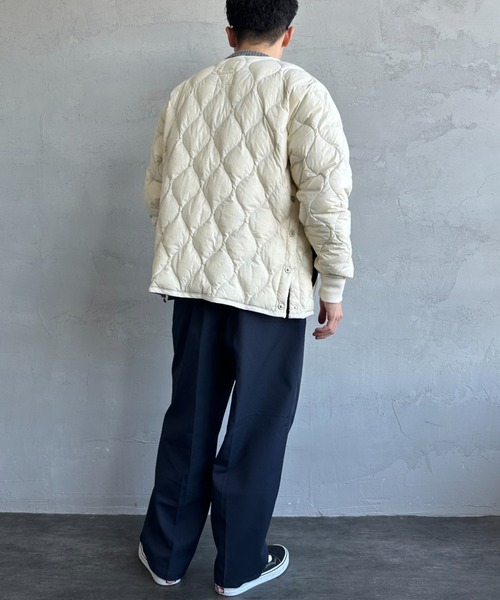 TAION（タイオン）の「[TAION/タイオン] MILITARY ソフトシェル オーバーサイズクルーネックダウンジャケット（ダウンジャケット/コート・レディース・ブラック/オリーブ/オフホワイト・XL/L/M）」の9枚目の写真