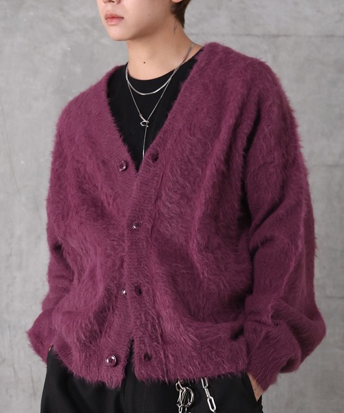 セール】AW シャギー ニット カーディガン メンズ レディース ユニ