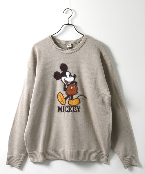ミッキー　セーター　ユニセックスL セール】【neos】Disney ディズニー ミッキーマウス ルーズシルエット