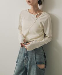 SENSE OF PLACE by URBAN RESEARCH | アシンメトリーリブコンパクトトップ(Tシャツ/カットソー)