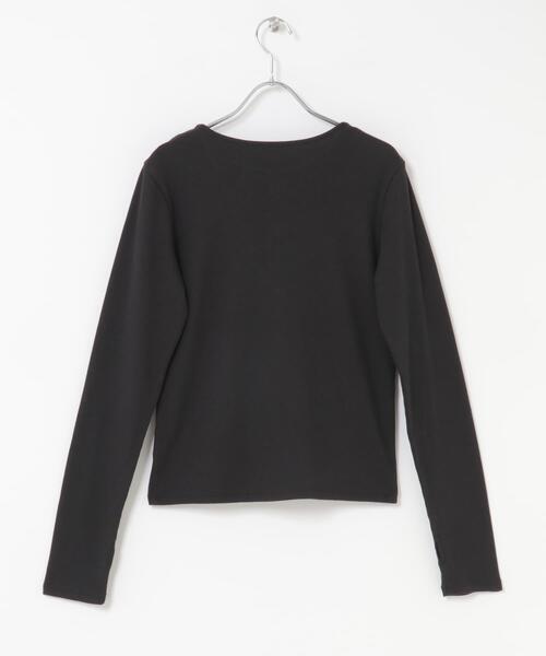 SENSE OF PLACE by URBAN RESEARCH（センスオブプレイスバイアーバンリサーチ）の「アシンメトリーリブコンパクトトップ（Tシャツ/カットソー・レディース・オフホワイト/ブラック/キャメル・ONE）」の11枚目の写真