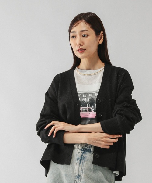 ブラックカーディガンめる様 quaranciel カーディガン quaranciel:「手洗い可能」フェザーヤーン V