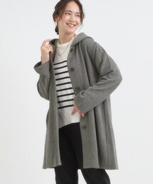 【高レビュー/春まで着られる】体型をカバーしながらスマートに魅せる ラインジャカードコーディガン