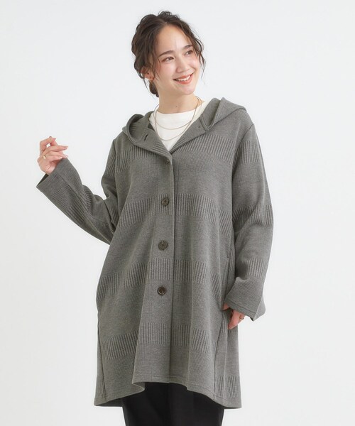 組曲L 大きいサイズ　グレンチェックＷジャガード コーディガン　15号17号 組曲L 大きいサイズ グレンチェックWジャガード コーディガン 15号17