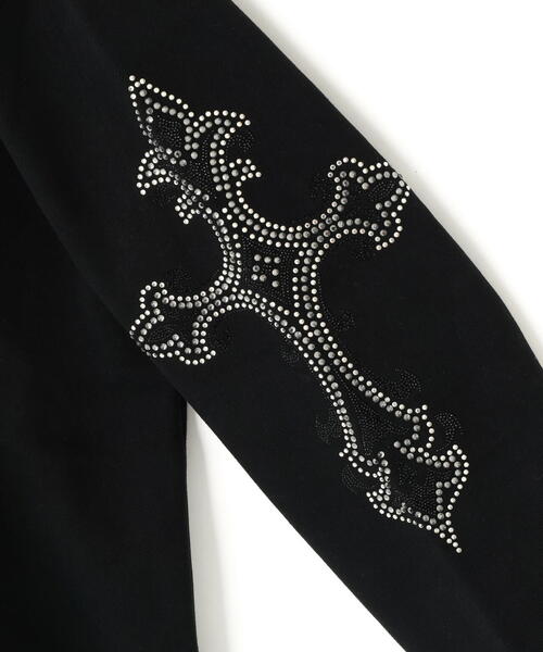 SUPPLIER（サプライヤー）の「SUPPLIER/サプライヤー/RHINESTONE SLEEVE HOODIE（パーカー・メンズ・グレー/ブラック・XL/L/M）」の13枚目の写真