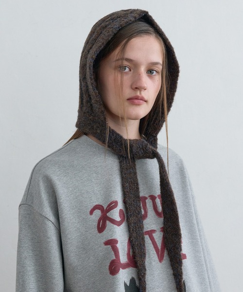 Kijun/キジュン Cable Knit Balaclava ウール モヘア風ニット