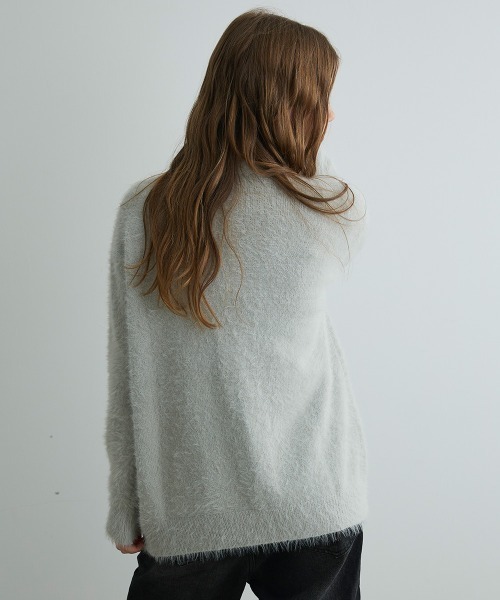 Mirette(ミレット)の「フェザータッチオーバーカーディガン / Feather Touch Oversized Cardigan(カーディガン/ボレロ・レディース・グレー/ブラウン/ライトグレー・FREE)」の5枚目の写真