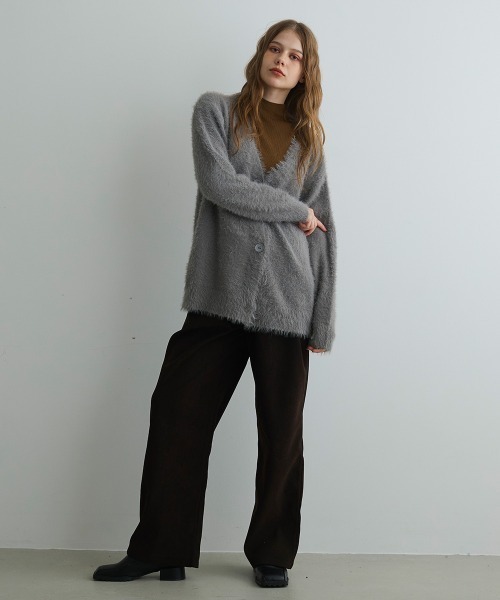 Mirette(ミレット)の「フェザータッチオーバーカーディガン / Feather Touch Oversized Cardigan(カーディガン/ボレロ・レディース・グレー/ブラウン/ライトグレー・FREE)」の19枚目の写真