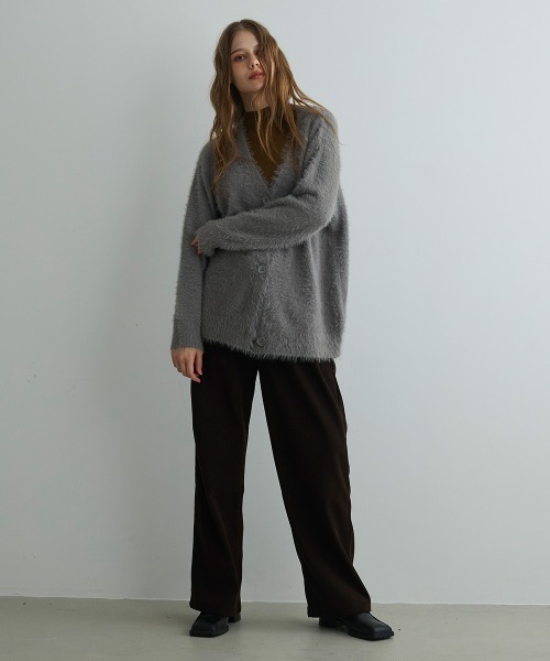 Mirette(ミレット)の「フェザータッチオーバーカーディガン / Feather Touch Oversized Cardigan(カーディガン/ボレロ・レディース・グレー/ブラウン/ライトグレー・FREE)」の20枚目の写真