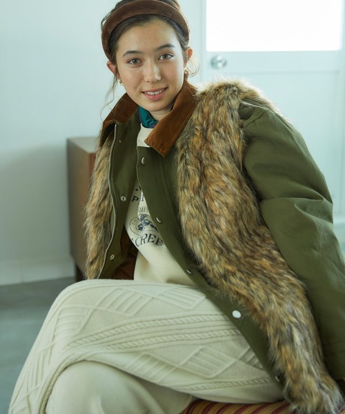 merrylatte（メリーラテ）の「ファーベスト"MATAGI"（ベスト・レディース・ブラウン・FREE）」の13枚目の写真