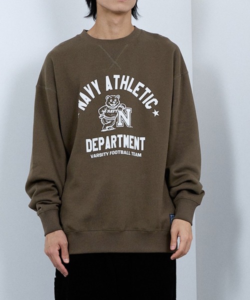 NAVY(ネイビー)の「NAVY 裏起毛ウォッシュバルーントレーナー(スウェット・メンズ・杢グレー/ネイビー系/ブラック/ブラック系/ブラウン・S/M/L/XL)」の14枚目の写真