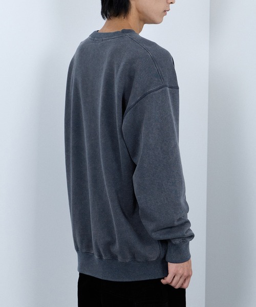 NAVY(ネイビー)の「NAVY 裏起毛ウォッシュバルーントレーナー(スウェット・メンズ・杢グレー/ネイビー系/ブラック/ブラック系/ブラウン・S/M/L/XL)」の20枚目の写真