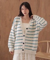 border over size knit cardigan