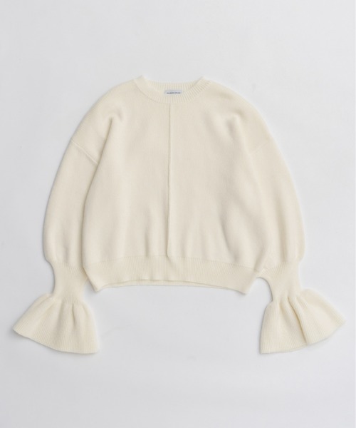 MAISON SPECIAL(メゾンスペシャル)の「2way Ruffle Collar Knit / 2WAYラッフルカラーニット(ニット/セーター・レディース・ブラック/グレー/ホワイト・FREE)」の21枚目の写真
