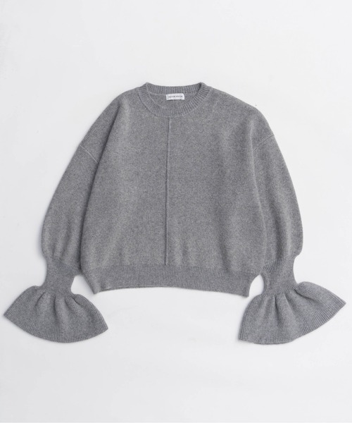 MAISON SPECIAL(メゾンスペシャル)の「2way Ruffle Collar Knit / 2WAYラッフルカラーニット(ニット/セーター・レディース・ブラック/グレー/ホワイト・FREE)」の8枚目の写真