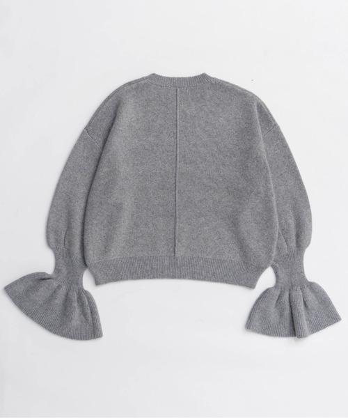 MAISON SPECIAL(メゾンスペシャル)の「2way Ruffle Collar Knit / 2WAYラッフルカラーニット(ニット/セーター・レディース・ブラック/グレー/ホワイト・FREE)」の9枚目の写真