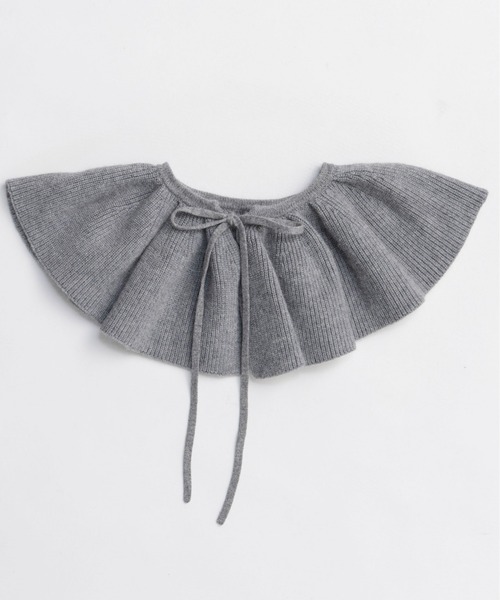 MAISON SPECIAL(メゾンスペシャル)の「2way Ruffle Collar Knit / 2WAYラッフルカラーニット(ニット/セーター・レディース・ブラック/グレー/ホワイト・FREE)」の10枚目の写真