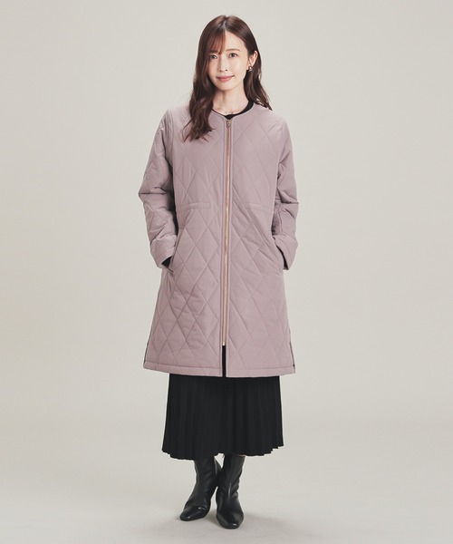 美品『リゼッタLisette』クラウス ノーカラーコート 総柄 キルティング 安い 価格ファッション - 美品『リゼッタLisette』クラウス ノーカラー