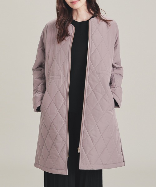 キルティングコート（ノーカラーコート）｜GLACIER lusso（グラシア
