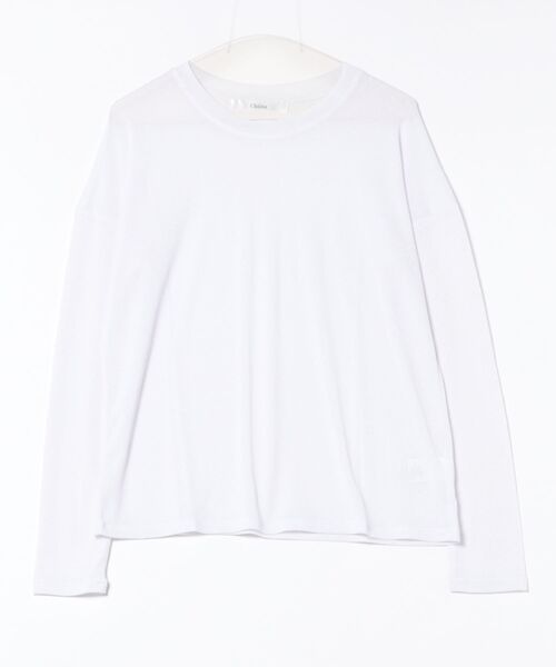 Chiina(チーナ)の「Chiina/【紫外線・日焼け対策にも○】クルーネック シアー カットソー(Tシャツ/カットソー・レディース・イエロー/グレー/ブラック/ホワイト・FREE)」の1枚目の写真