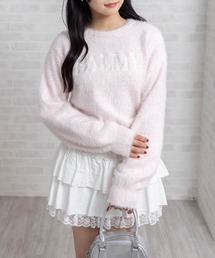 clear | ロゴ刺繍フェザーニットトップス［大人 カジュアル 着回し力抜群］≪AW新作≫(ニット/セーター)