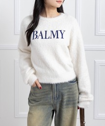 clear | フェザー刺繍ロゴニットトップス［大人 カジュアル 着回し力抜群］≪AW新作≫(ニット/セーター)