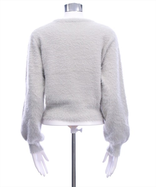 clear（クリア）の「ロゴ刺繍フェザーニットトップス［大人 カジュアル 着回し力抜群］≪AW新作≫（ニット/セーター・レディース・アイボリー/グレー/ホワイト系その他2/ベージュ/ピンク・F）」の7枚目の写真