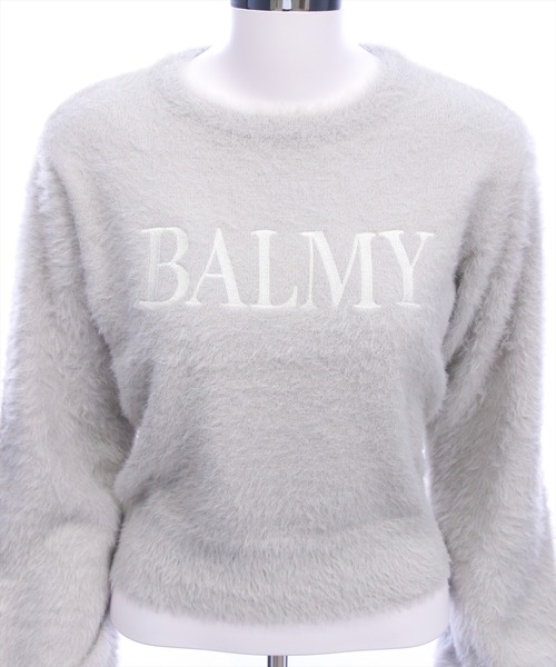 clear（クリア）の「ロゴ刺繍フェザーニットトップス［大人 カジュアル 着回し力抜群］≪AW新作≫（ニット/セーター・レディース・アイボリー/グレー/ホワイト系その他2/ベージュ/ピンク・F）」の9枚目の写真